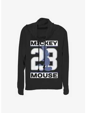 Disney Mickey Mouse Mickey Shadow Date Cowlneck Long-Sleeve Girls Top, , hi-res