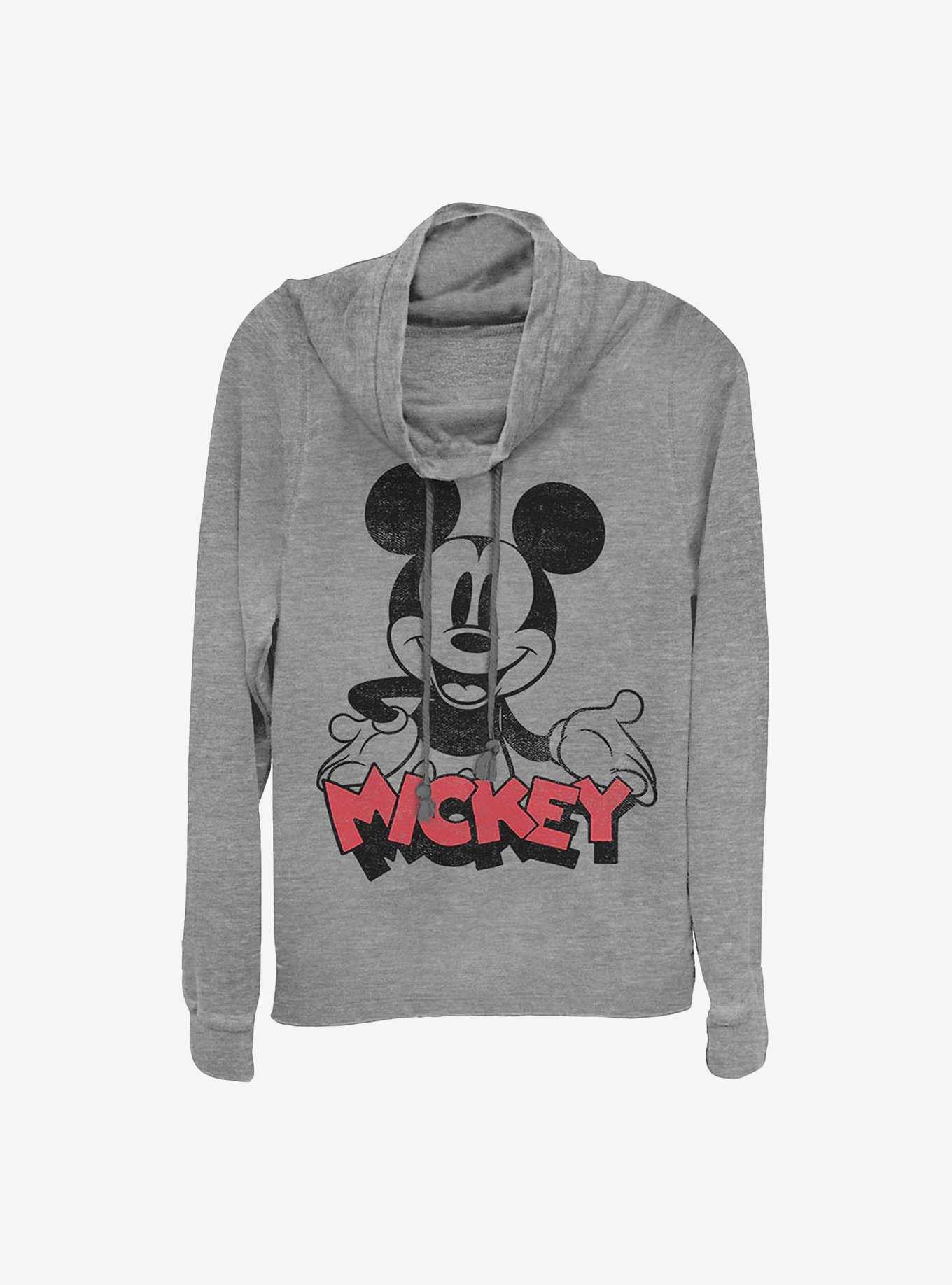 Disney Mickey Mouse Oh Boy Cowlneck Long-Sleeve Girls Top, , hi-res