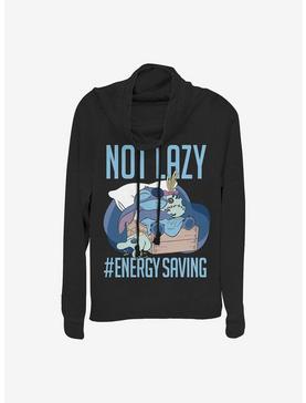 Disney Lilo & Stitch Lazy Energy Cowlneck Long-Sleeve Girls Top, , hi-res