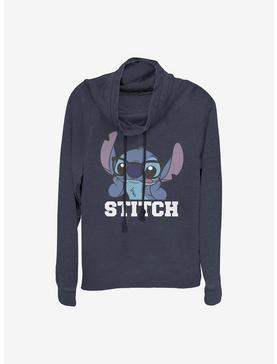 Disney Lilo & Stitch Stitch Cowlneck Long-Sleeve Girls Top, , hi-res