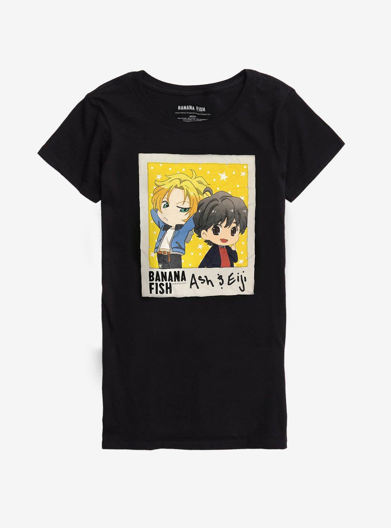 Banana Fish Ash & Eiji Chibi Photo Boyfriend Fit Girls T-Shirt Hot Topic Exclusive, MULTI, hi-res