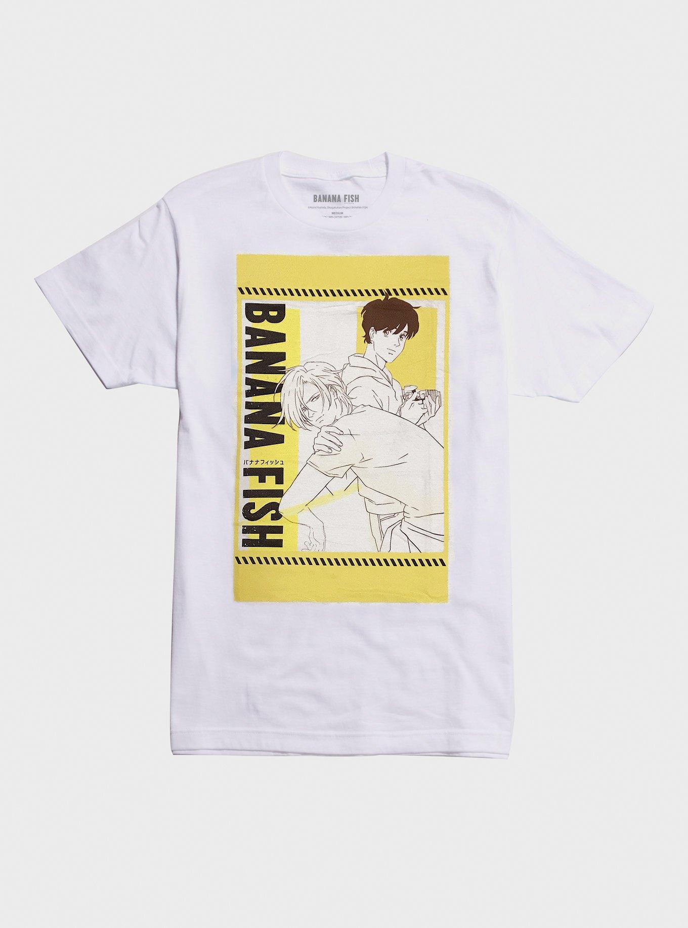 Banana Fish Ash & Eiji Yellow Box Boyfriend Fit Girls T-Shirt Hot Topic  Exclusive