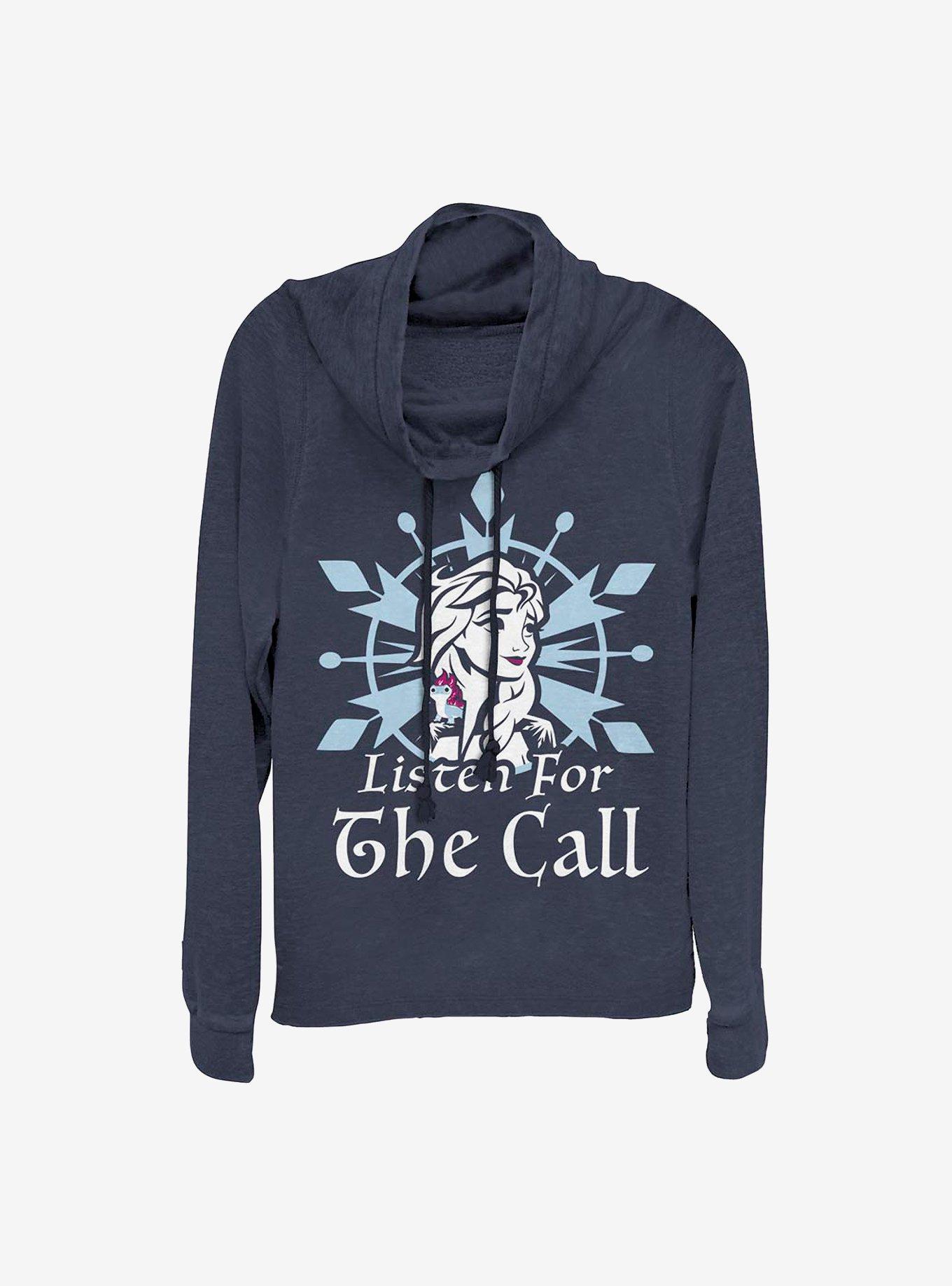 Disney Frozen 2 Listen For The Call Cowlneck Long-Sleeve Girls Top, , hi-res