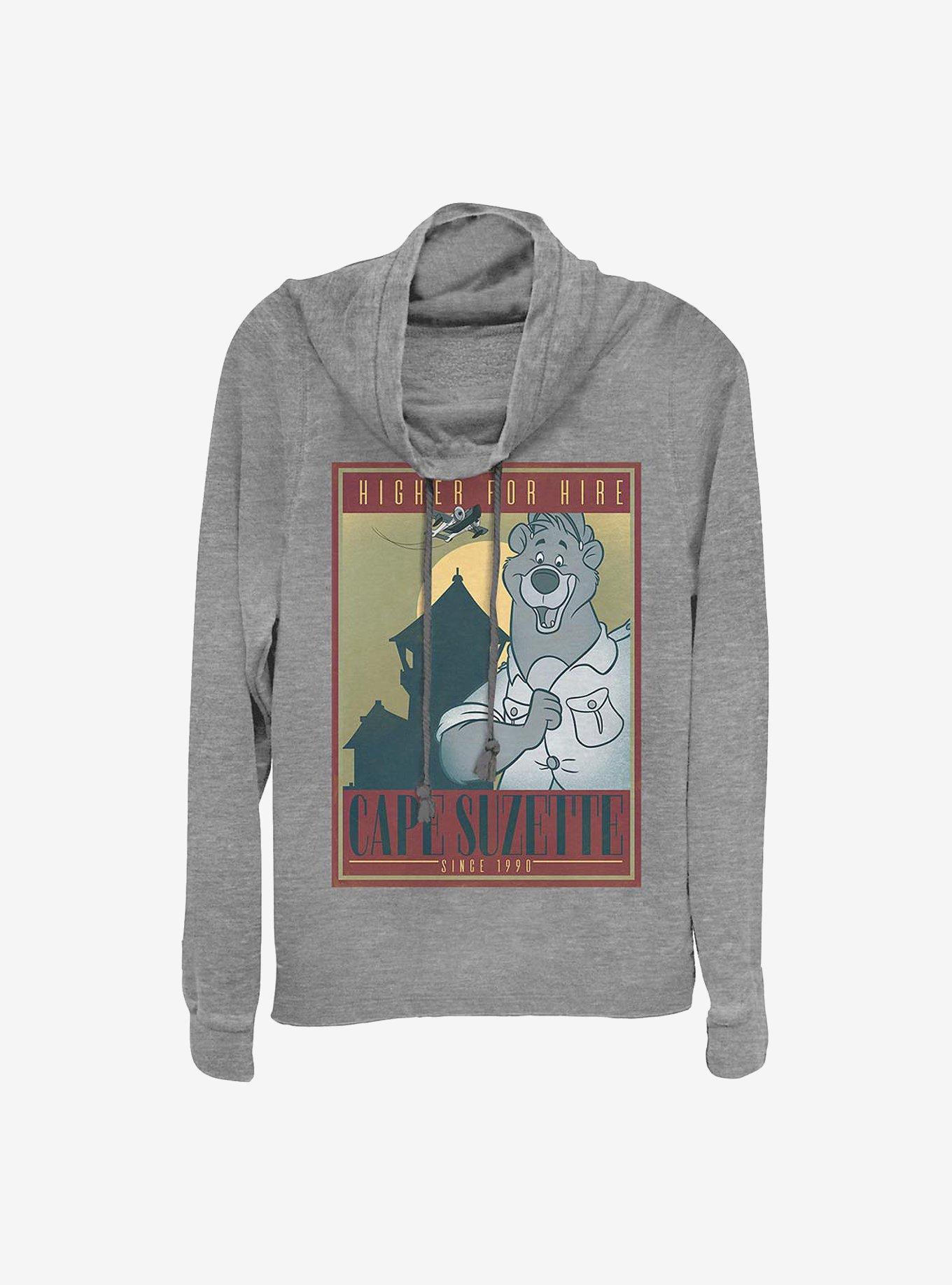 Disney Talespin Cape Suzette Poster Cowlneck Long-Sleeve Girls Top, , hi-res