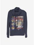 Disney Talespin Tales Cover Cowlneck Long-Sleeve Girls Top, NAVY, hi-res