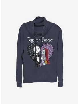 The Nightmare Before Christmas Jack & Sally Together Forever Cowlneck Long-Sleeve Girls Top, , hi-res