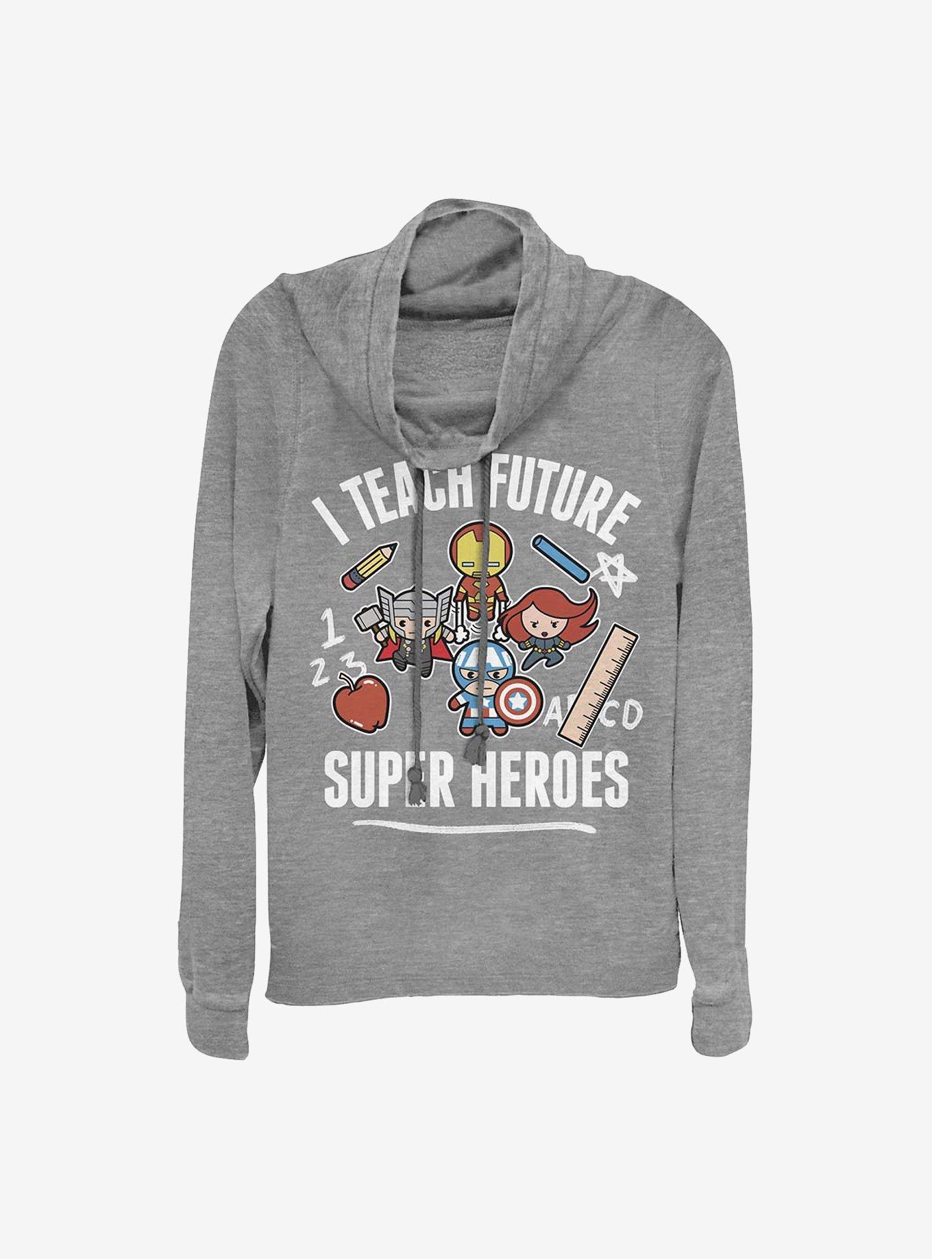 Marvel Avengers Teach Future Supers Cowlneck Long-Sleeve Girls Top, , hi-res