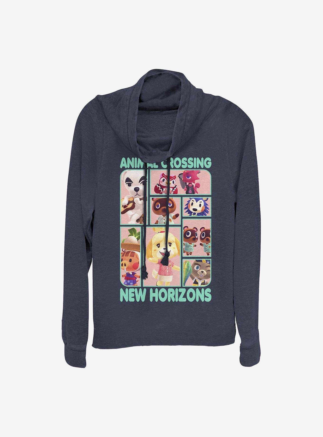 Nintendo Animal Crossing New Horizons Box Up Cowlneck Long-Sleeve Girls Top, , hi-res