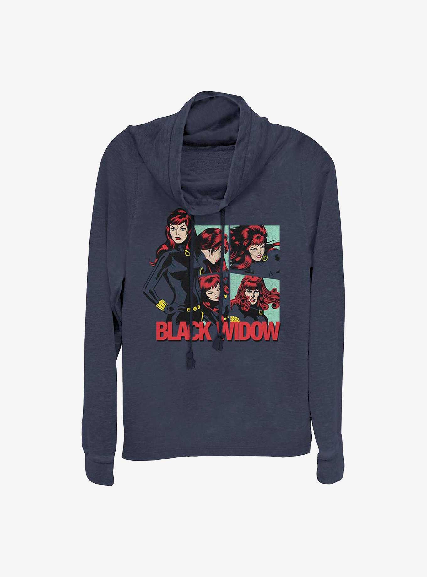 Marvel Black Widow Strong Woman Cowlneck Long-Sleeve Girls Top, , hi-res