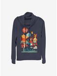 Disney Winnie The Pooh And Friends Cowlneck Long-Sleeve Girls Top, NAVY, hi-res
