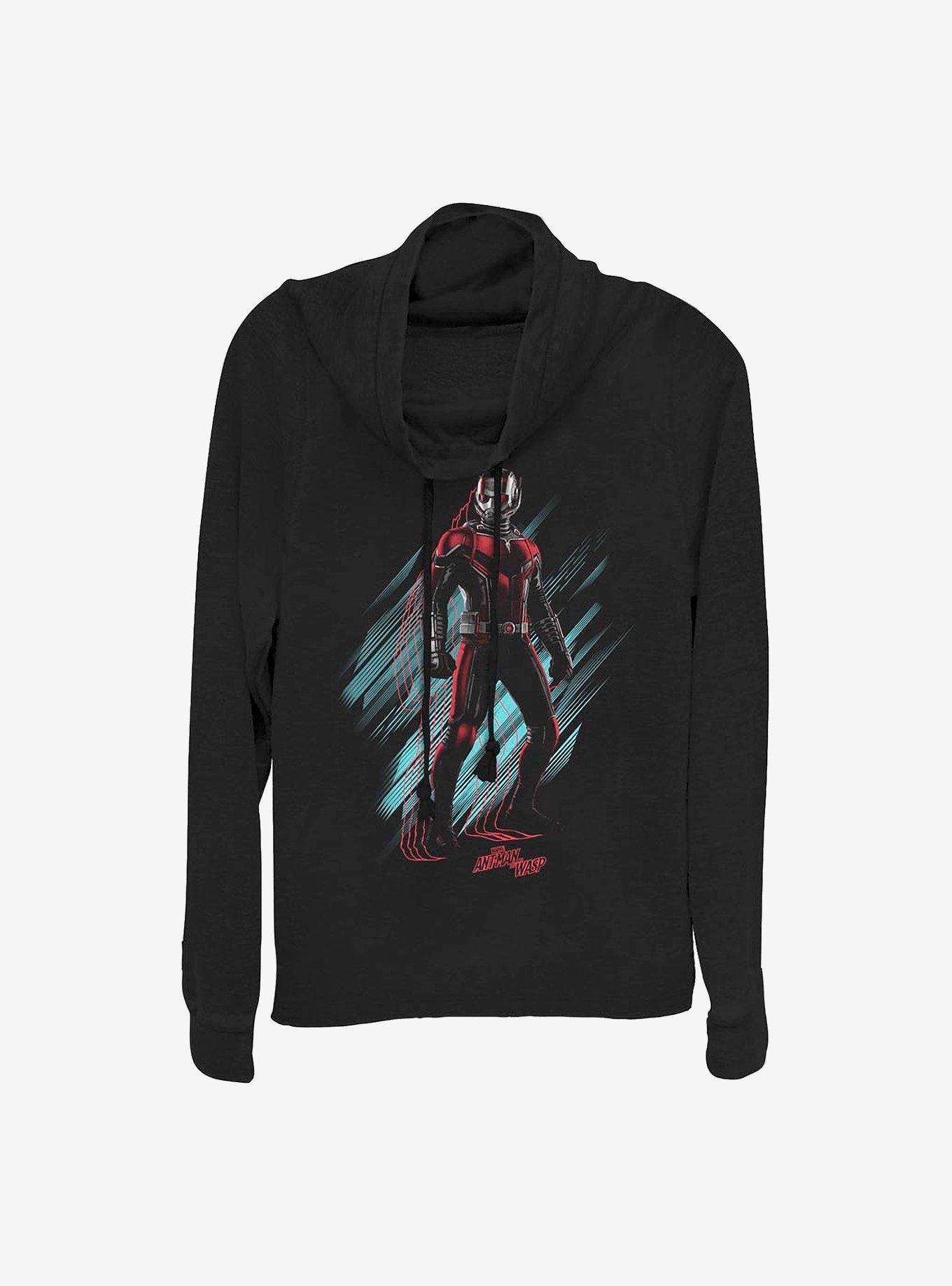 Marvel Ant-Man Stand Alone Cowlneck Long-Sleeve Girls Top, BLACK, hi-res