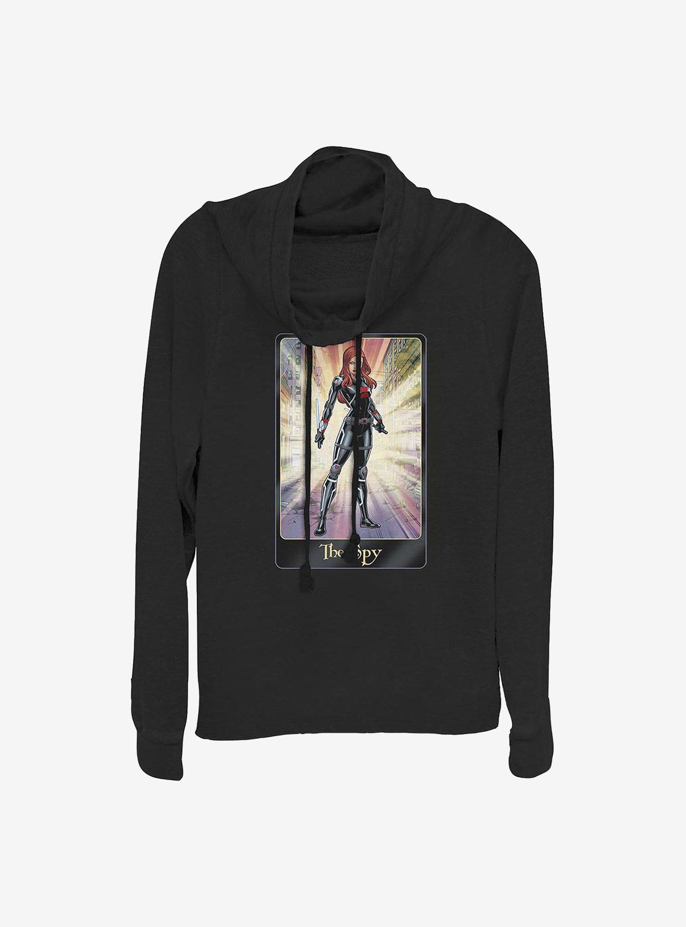 Marvel Black Widow The Black Widow Cowlneck Long-Sleeve Girls Top, , hi-res