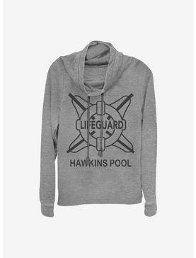 Stranger Things Hawkins Pool Lifeguard Cowlneck Long-Sleeve Girls Top, , hi-res