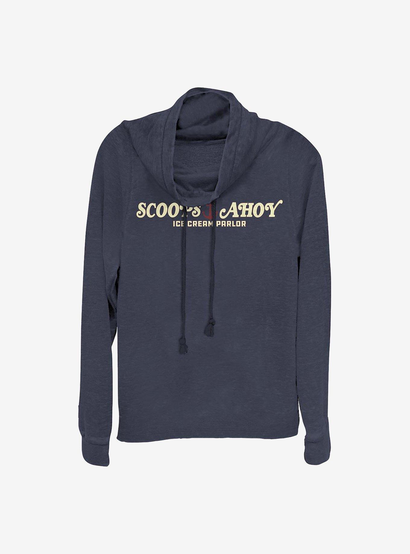Stranger Things Scoops Ahoy Cowlneck Long-Sleeve Girls Top, , hi-res
