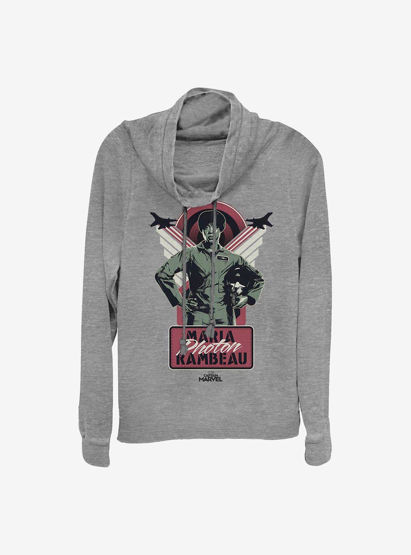 Marvel Captain Marvel Photon Rambeau Cowlneck Long-Sleeve Girls Top, , hi-res