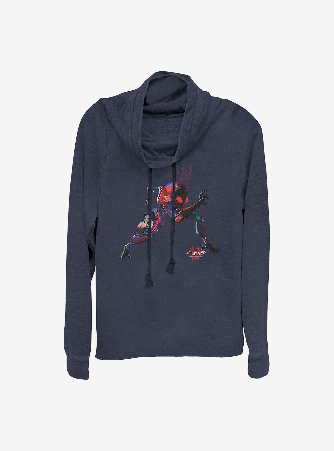 Marvel Spider-Man: Into The Spider-Verse Giant Robo Cowlneck Long-Sleeve Girls Top, , hi-res