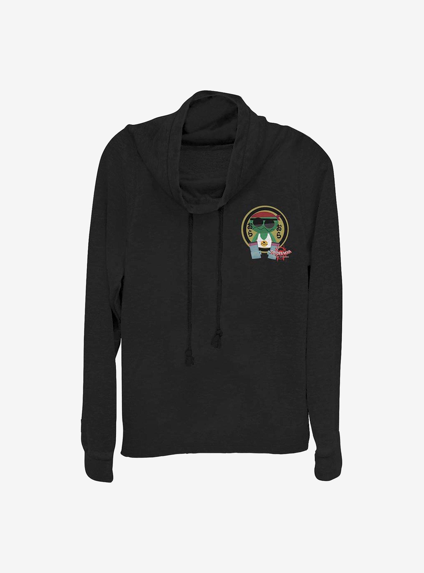 Marvel Spider-Man: Into The Spider-Verse Kappa Sticker Cowlneck Long-Sleeve Girls Top, , hi-res