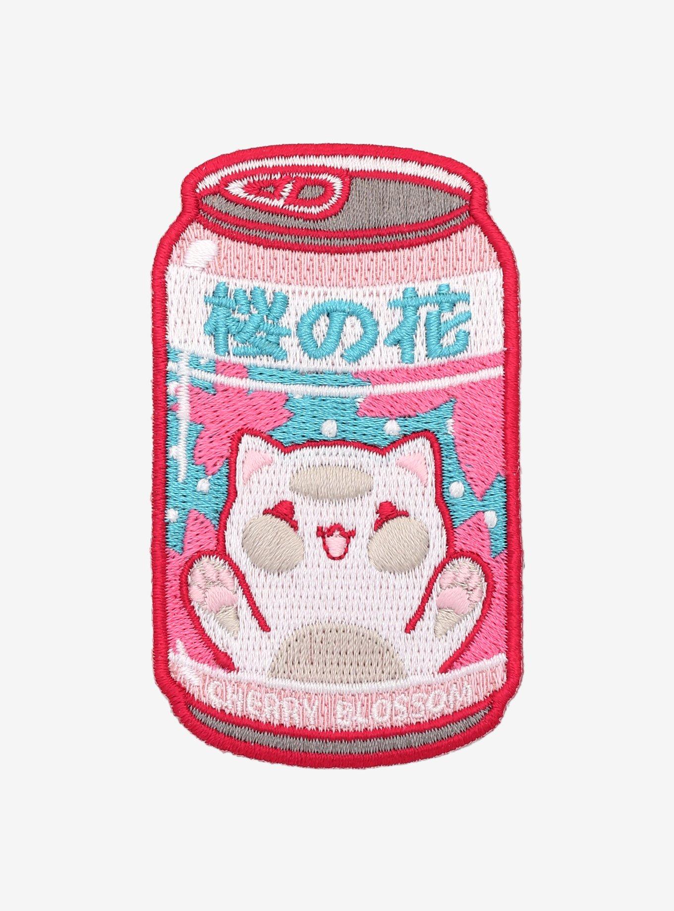 Cat Cherry Blossom Can Patch, , hi-res
