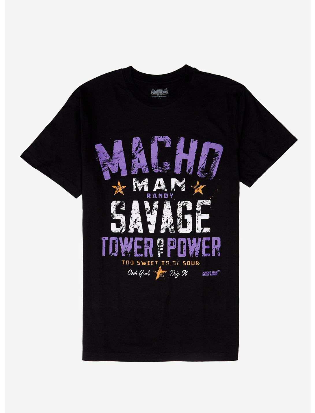 Pro-Wrestling Macho Man Tower Of Power T-Shirt, BLACK, hi-res