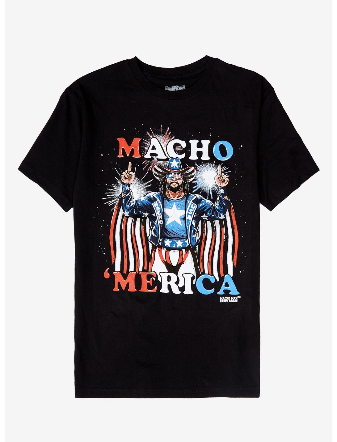 Pro-Wrestling Macho 'Merica T-Shirt, BLACK, hi-res