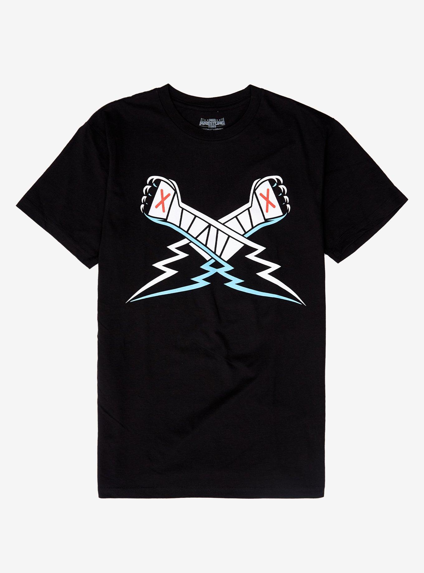 Pro-Wrestling CM Punk Crossed Hands T-Shirt, BLACK, hi-res