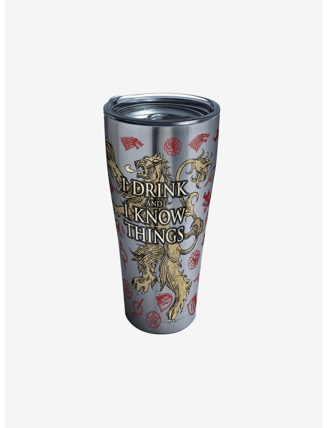 Game of Thrones House of Lannister 30oz Stainless Steel Tumbler With Lid, , hi-res