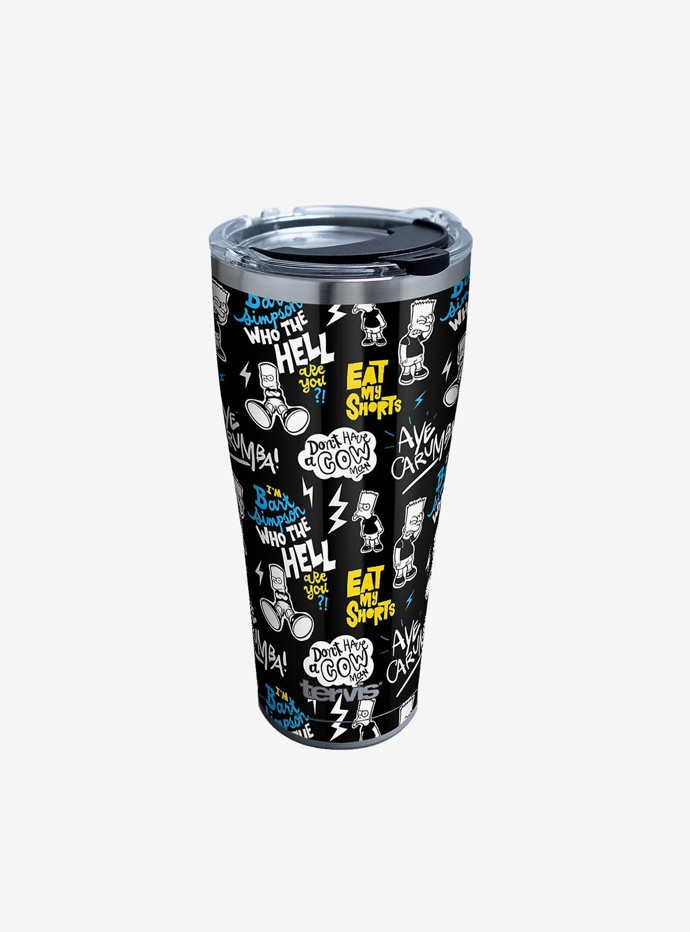 The Simpsons Bart Pattern 30oz Stainless Steel Tumbler With Lid, , hi-res