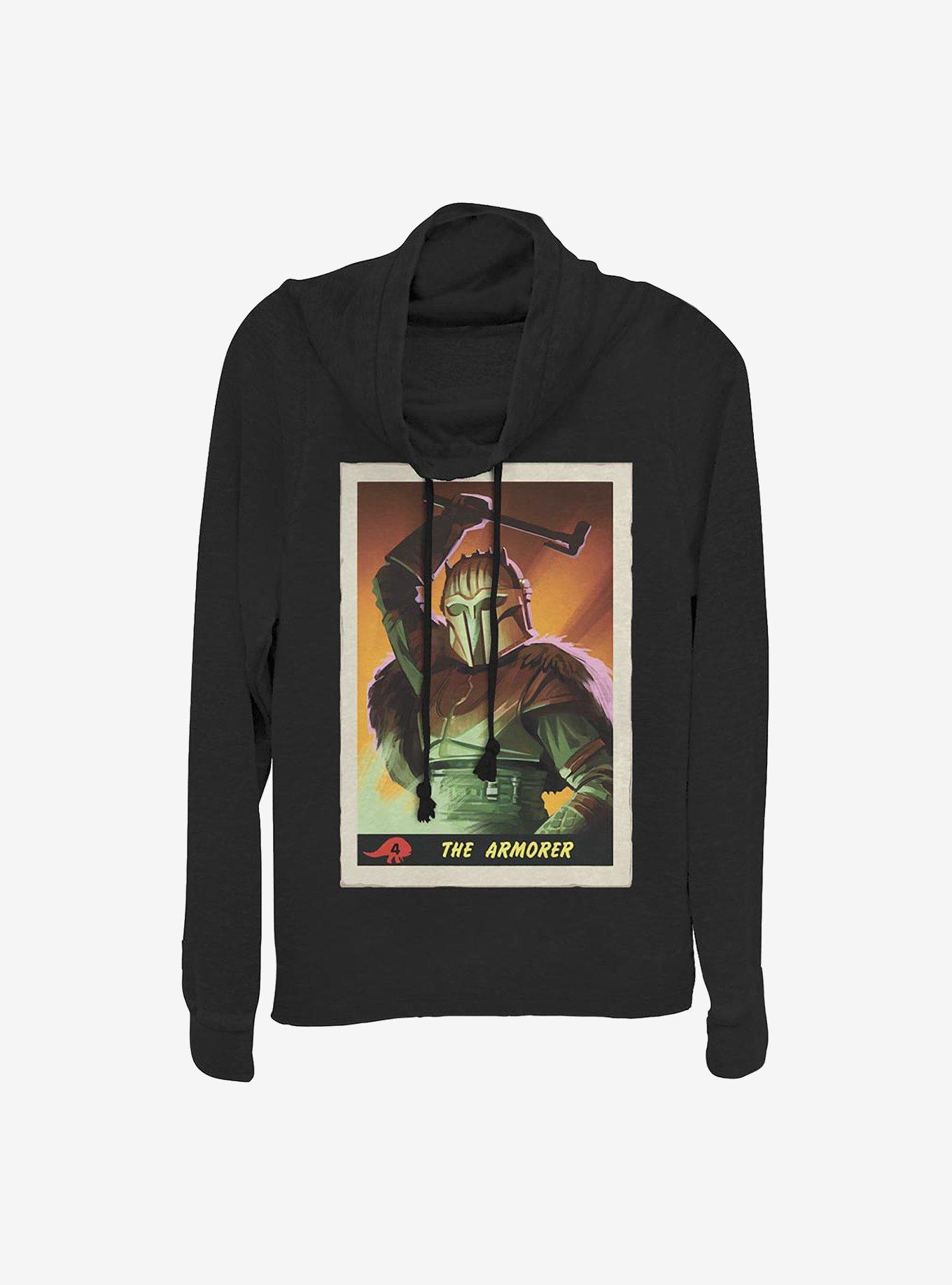 Star Wars The Mandalorian Armorer Card Cowlneck Long-Sleeve Girls Top, , hi-res