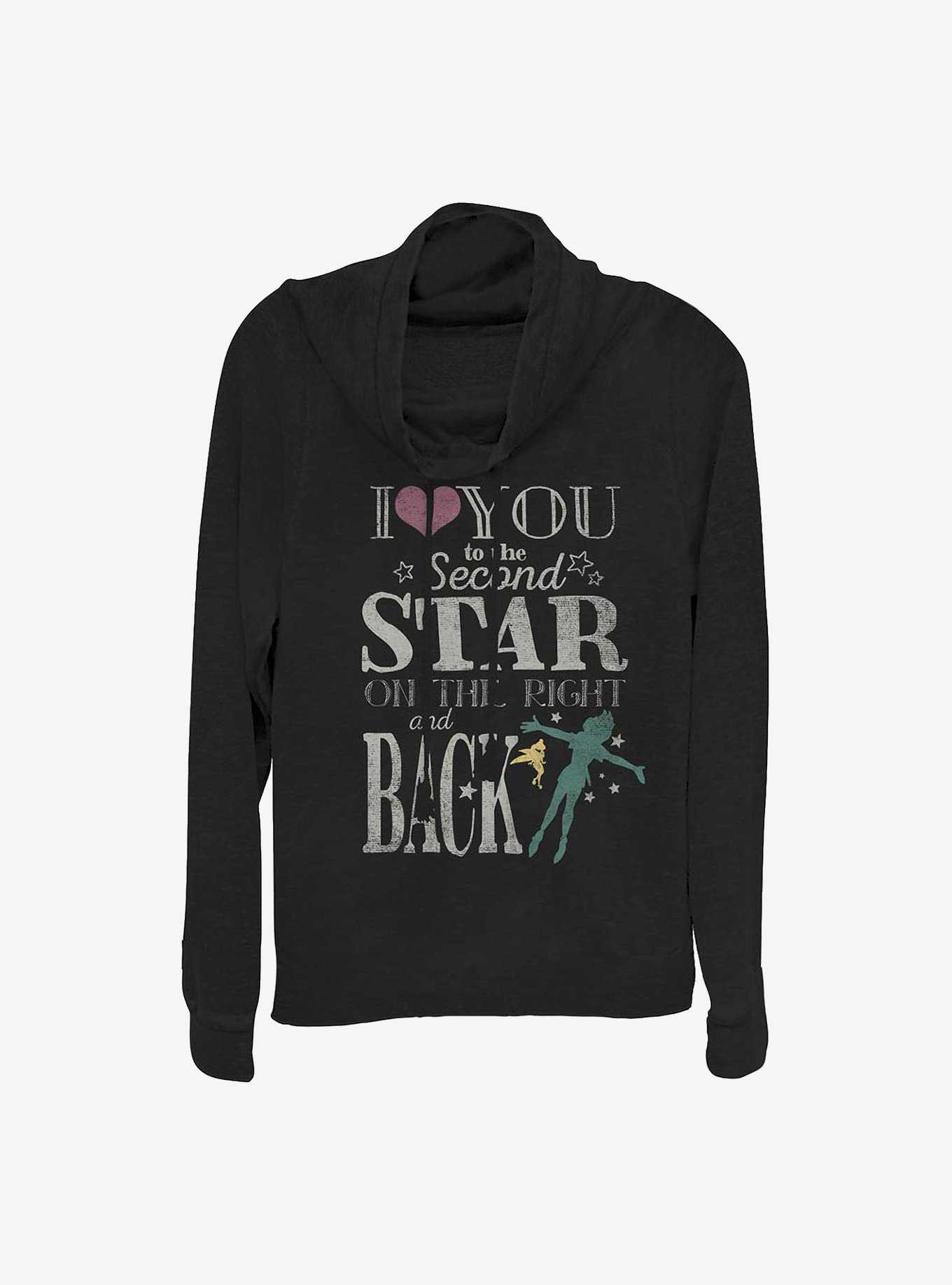Disney Peter Pan Love You To The Second Star Cowlneck Long-Sleeve Girls Top, , hi-res