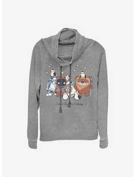 Star Wars Cutest In The Galaxy Cowlneck Long-Sleeve Girls Top, , hi-res