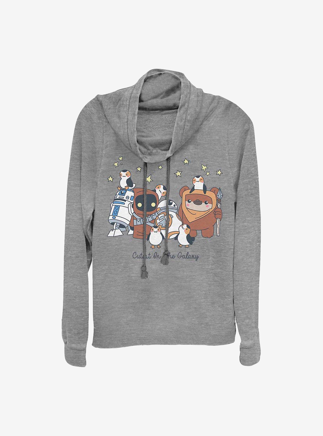 Star Wars Cutest In The Galaxy Cowlneck Long-Sleeve Girls Top, , hi-res