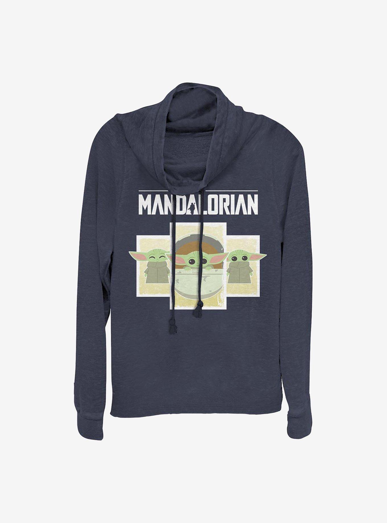 Star Wars The Mandalorian The Child Boxes Cowlneck Long-Sleeve Girls Top