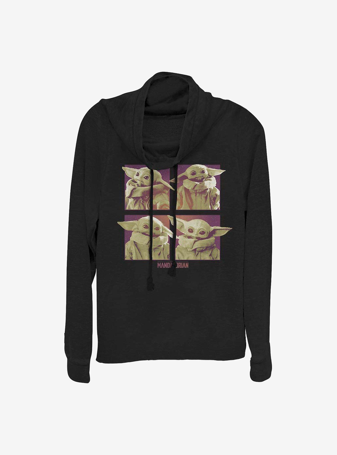 Star Wars The Mandalorian The Child At Twilight Cowlneck Long-Sleeve Girls Top, , hi-res