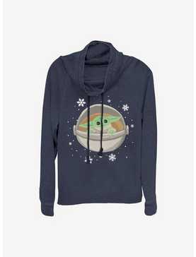 Star Wars The Mandalorian Cold Snowflake The Child Cowlneck Long-Sleeve Girls Top, , hi-res