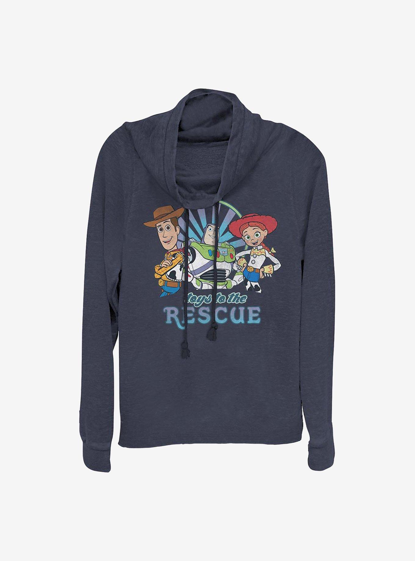 Disney Pixar Toy Story 4 Rescue Cowlneck Long-Sleeve Girls Top, NAVY, hi-res