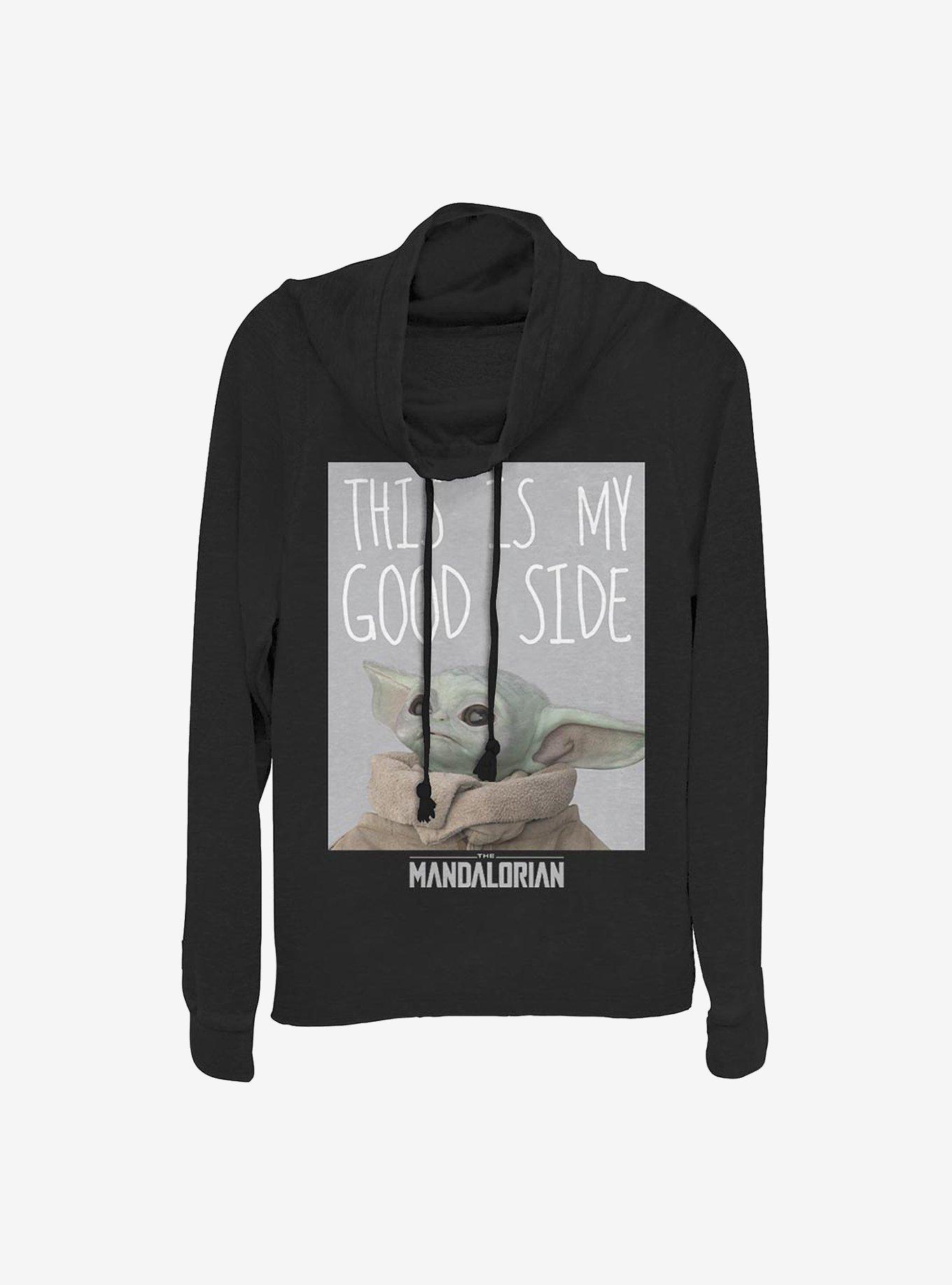Star Wars The Mandalorian The Child Good Side Cowlneck Long-Sleeve Girls Top, , hi-res