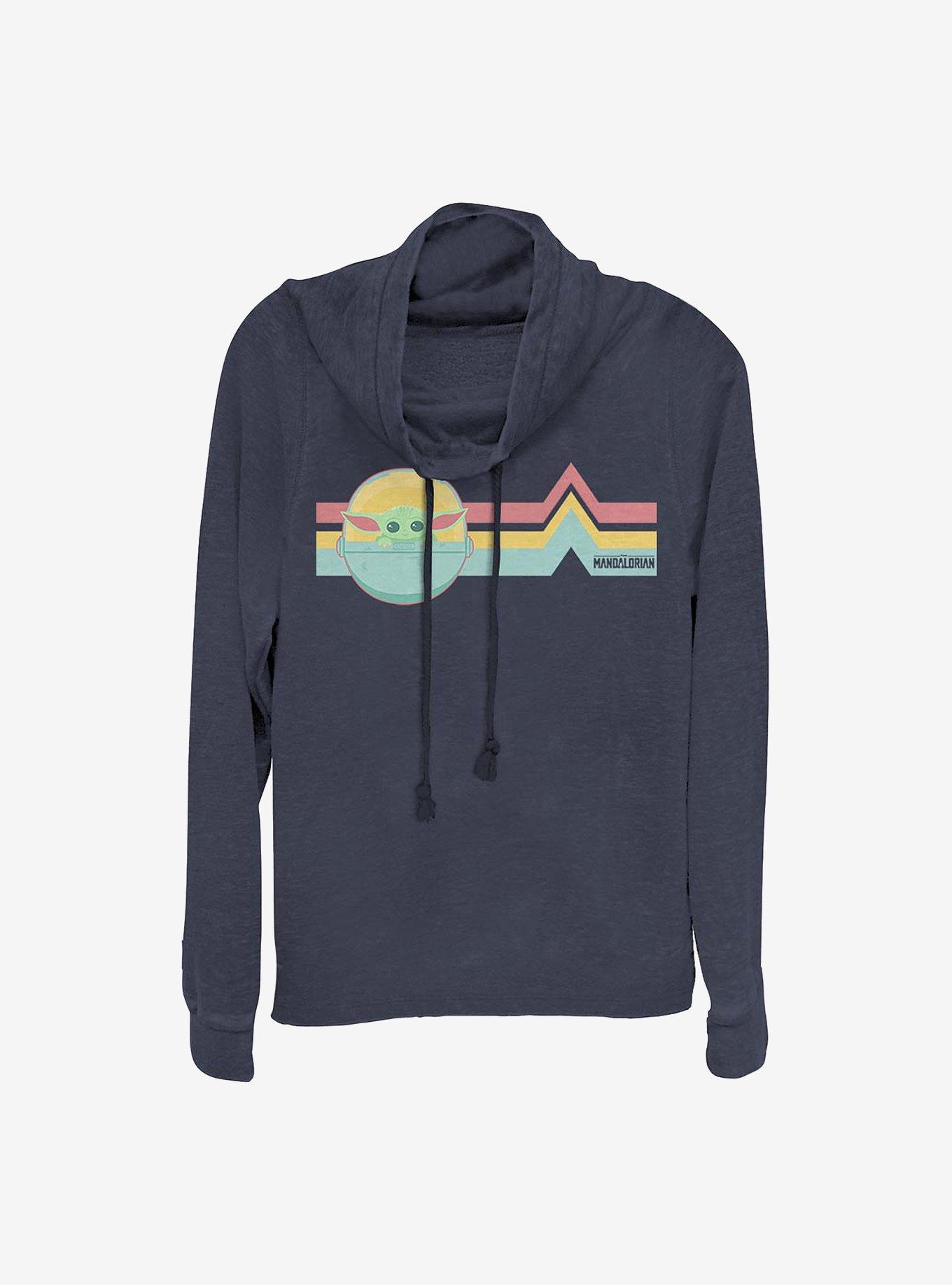 Star Wars The Mandalorian Rainbow The Child Cowlneck Long-Sleeve Girls Top