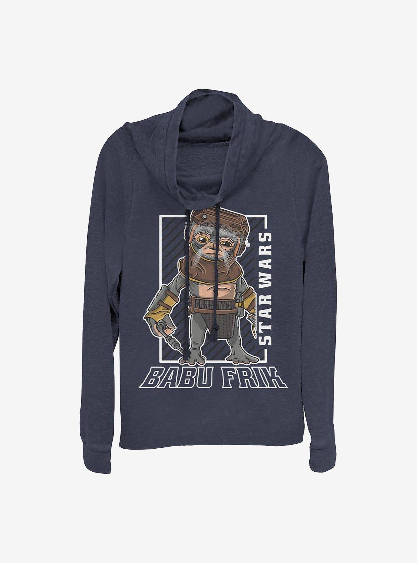 Star Wars Episode IX The Rise Of Skywalker Babu Frik Cowlneck Long-Sleeve Girls Top, , hi-res