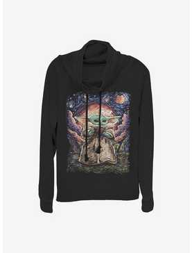 Star Wars The Mandalorian The Child Sipping Starries Cowlneck Long-Sleeve Girls Top, , hi-res