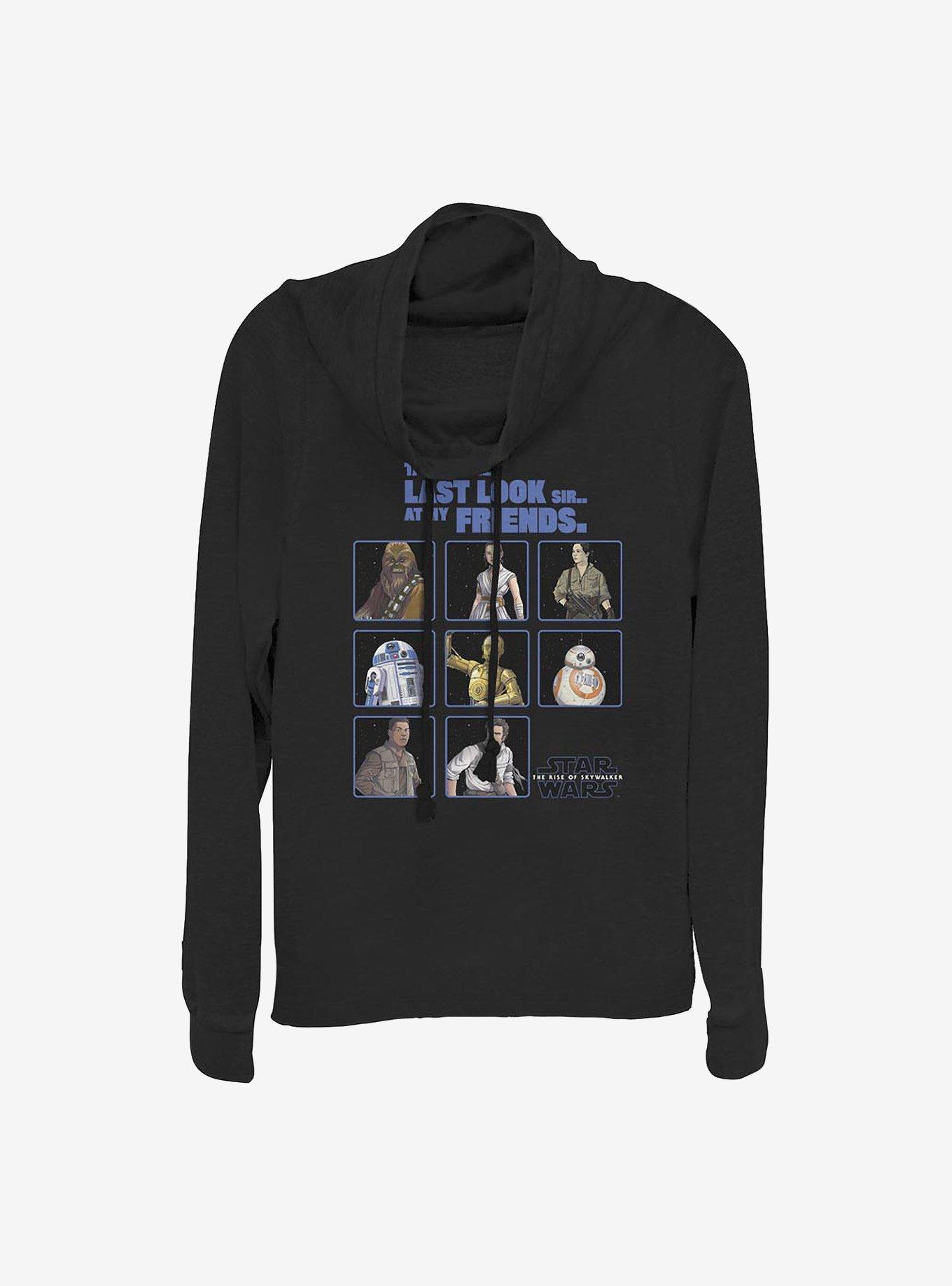 Star Wars: Episode IX The Rise Of Skywalker Boxed Friends Cowlneck Long-Sleeve Girls Top, BLACK, hi-res