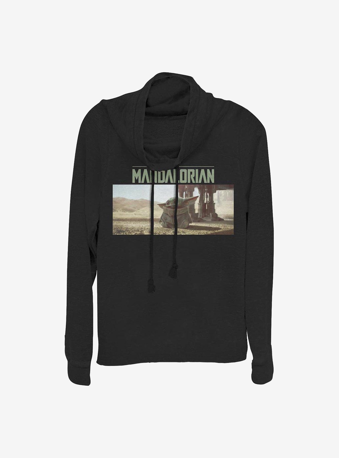 Star Wars The Mandalorian The Child Still Looking Cowlneck Long-Sleeve Girls Top, , hi-res