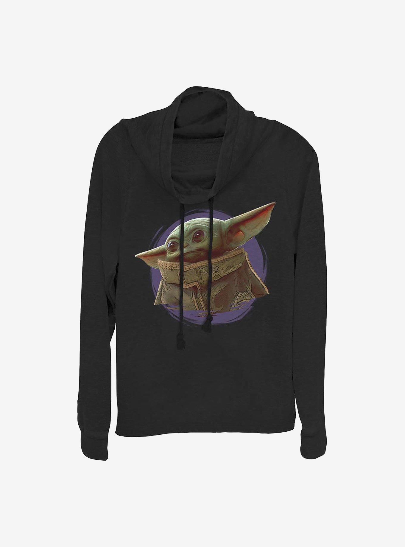 Star Wars The Mandalorian The Child Portrait Cowlneck Long-Sleeve Girls Top, , hi-res