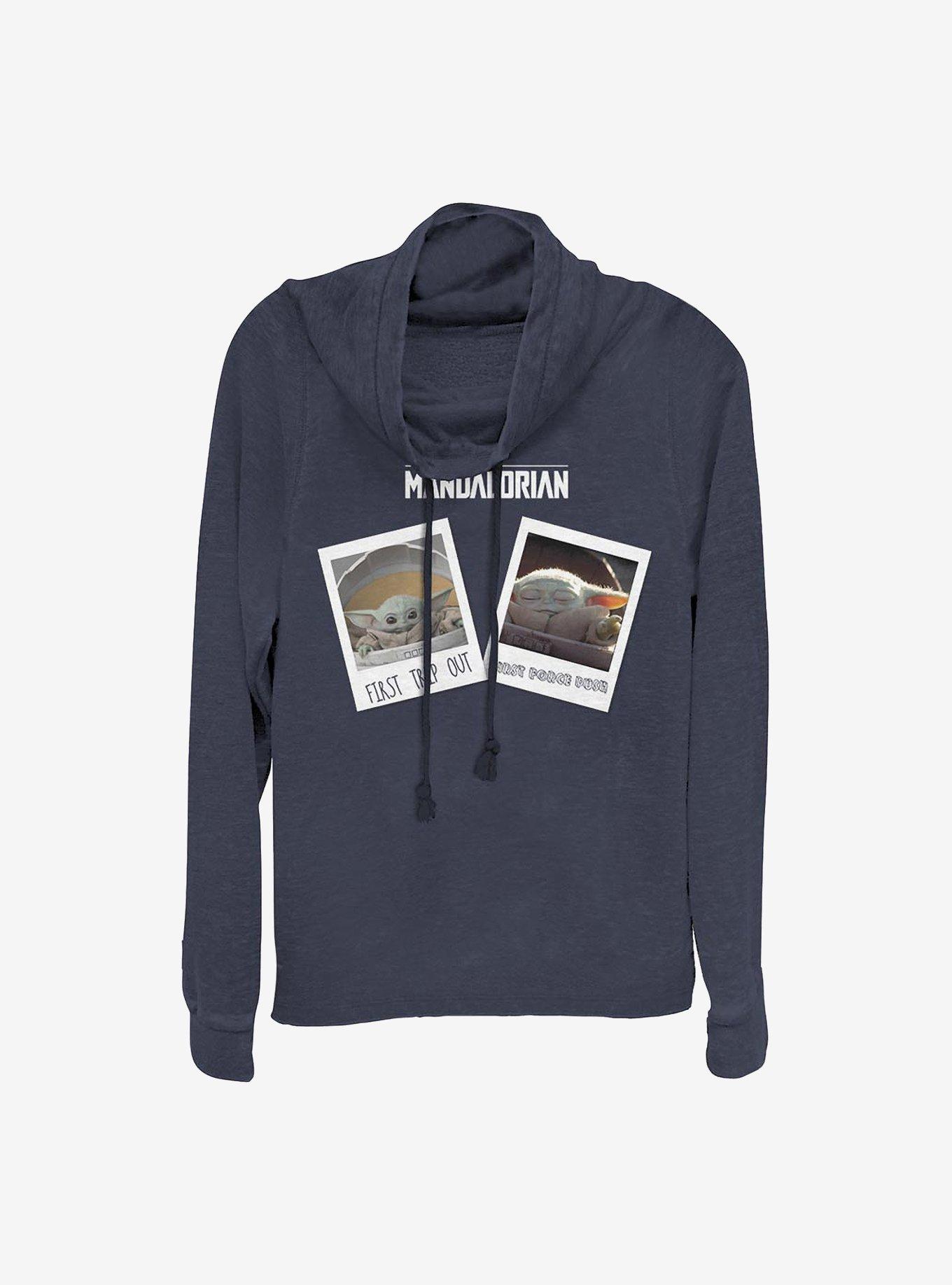 Star Wars The Mandalorian The Child Travel Pics Cowlneck Long-Sleeve Girls Top