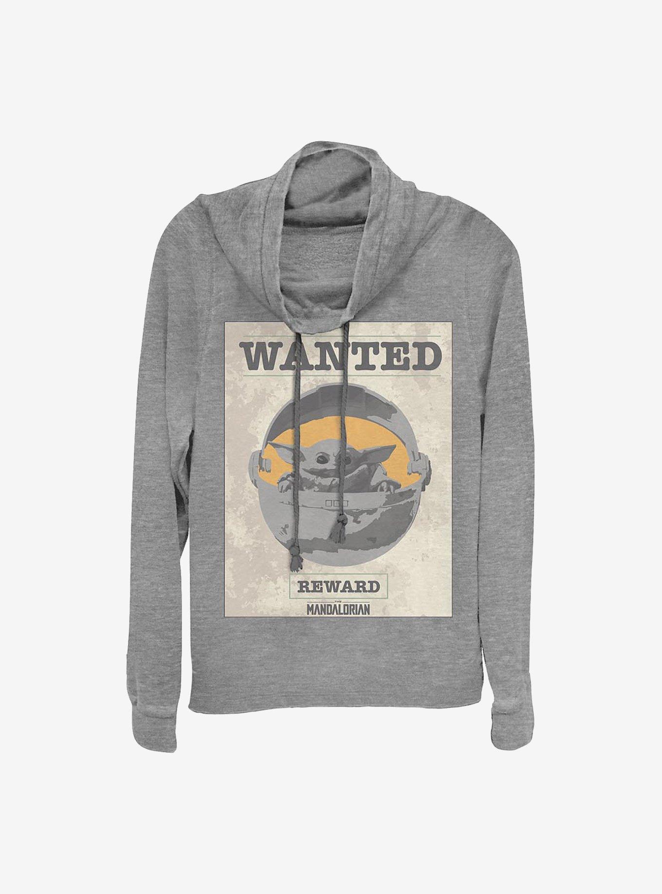 Star Wars The Mandalorian Wanted The Child Cowlneck Long-Sleeve Girls Top, , hi-res