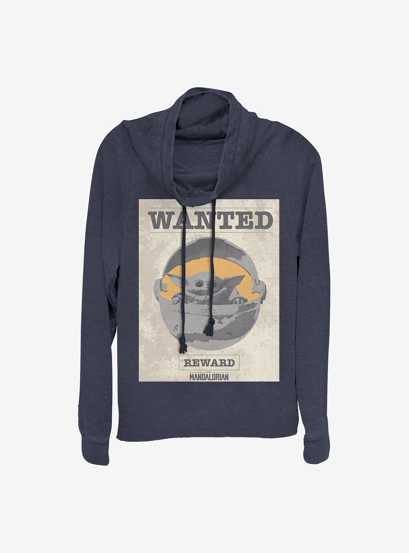 Star Wars The Mandalorian Wanted The Child Cowlneck Long-Sleeve Girls Top, , hi-res