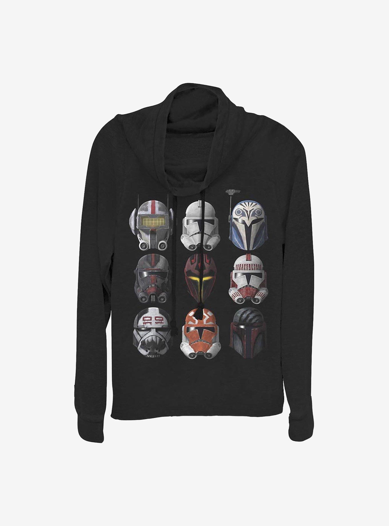 Star Wars: The Clone Wars Clone Helmets Cowlneck Long-Sleeve Girls Top, , hi-res