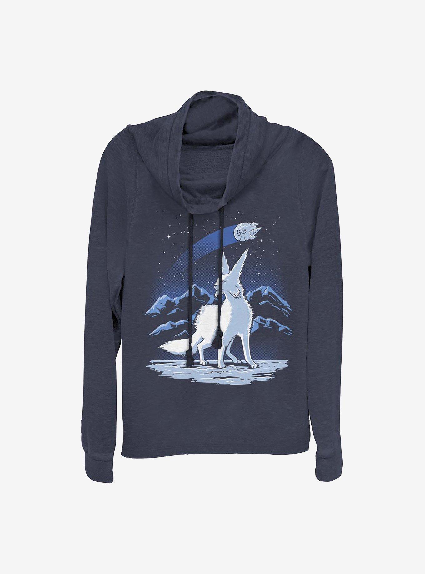 Star Wars: Episode VIII The Last Jedi Vulptex And Falcon Cowlneck Long-Sleeve Girls Top, , hi-res