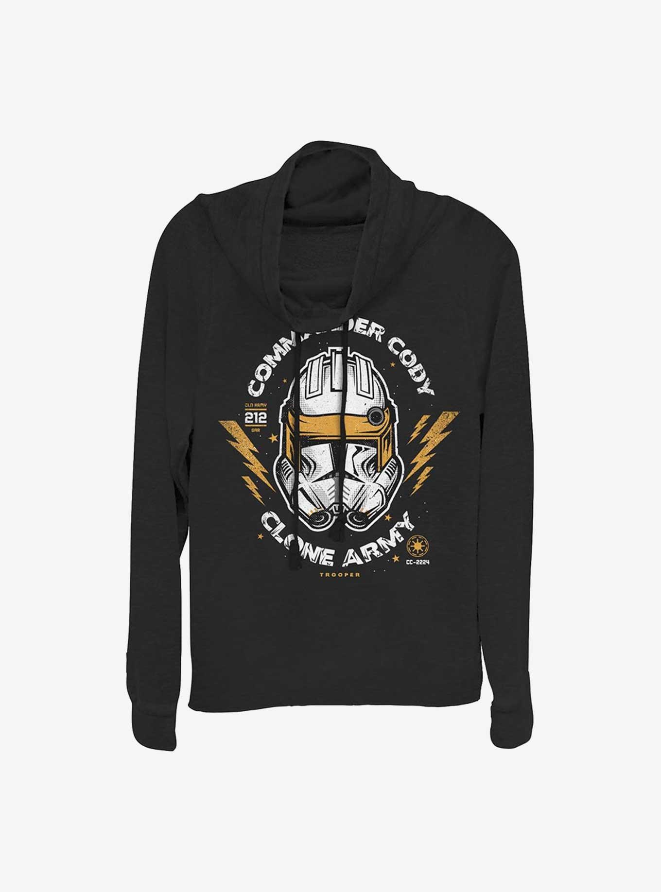 Star Wars: The Clone Wars Cody Cowlneck Long-Sleeve Girls Top, BLACK, hi-res