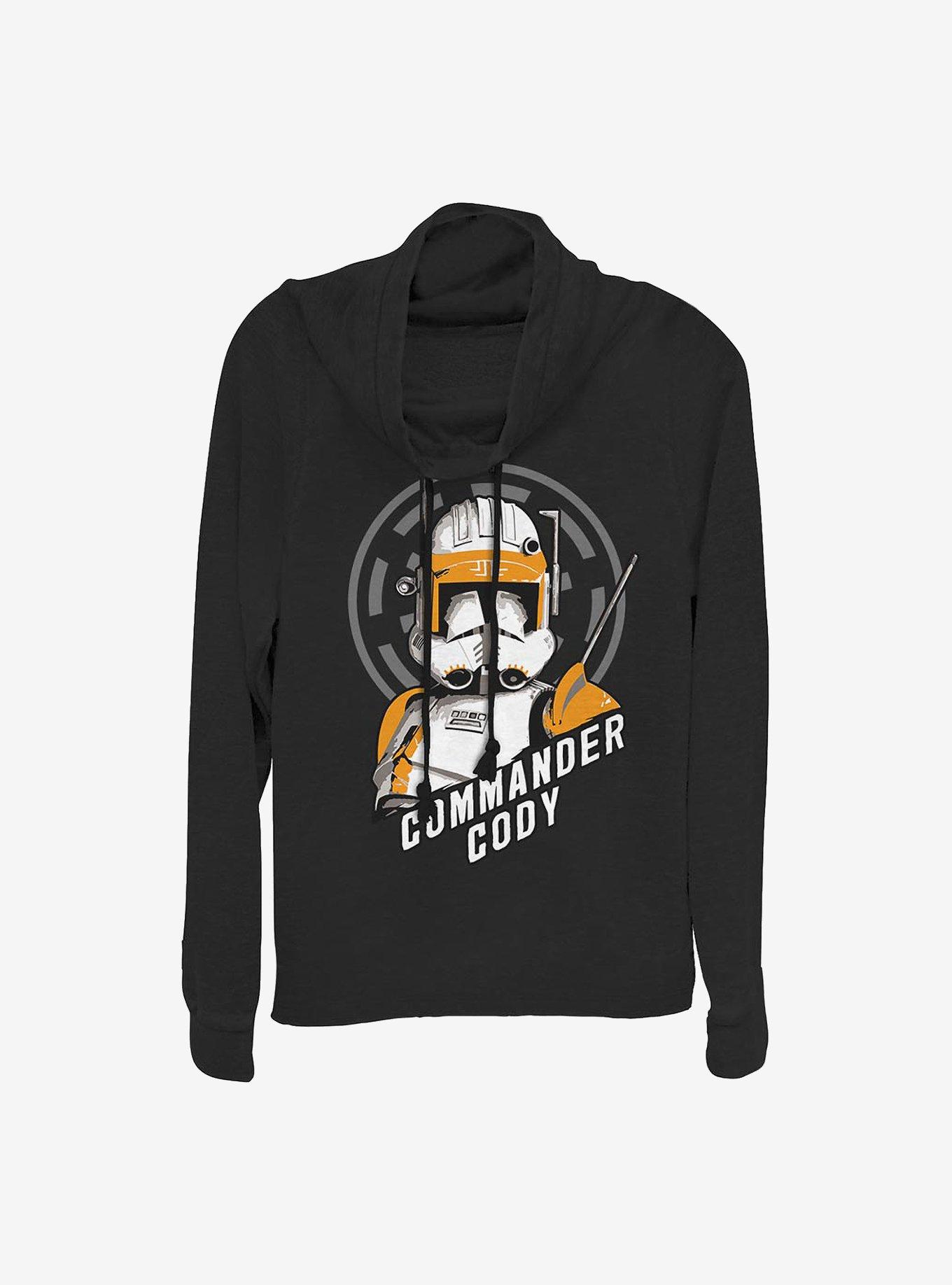 Star Wars: The Clone Wars Commander Cody Cowlneck Long-Sleeve Girls Top, BLACK, hi-res