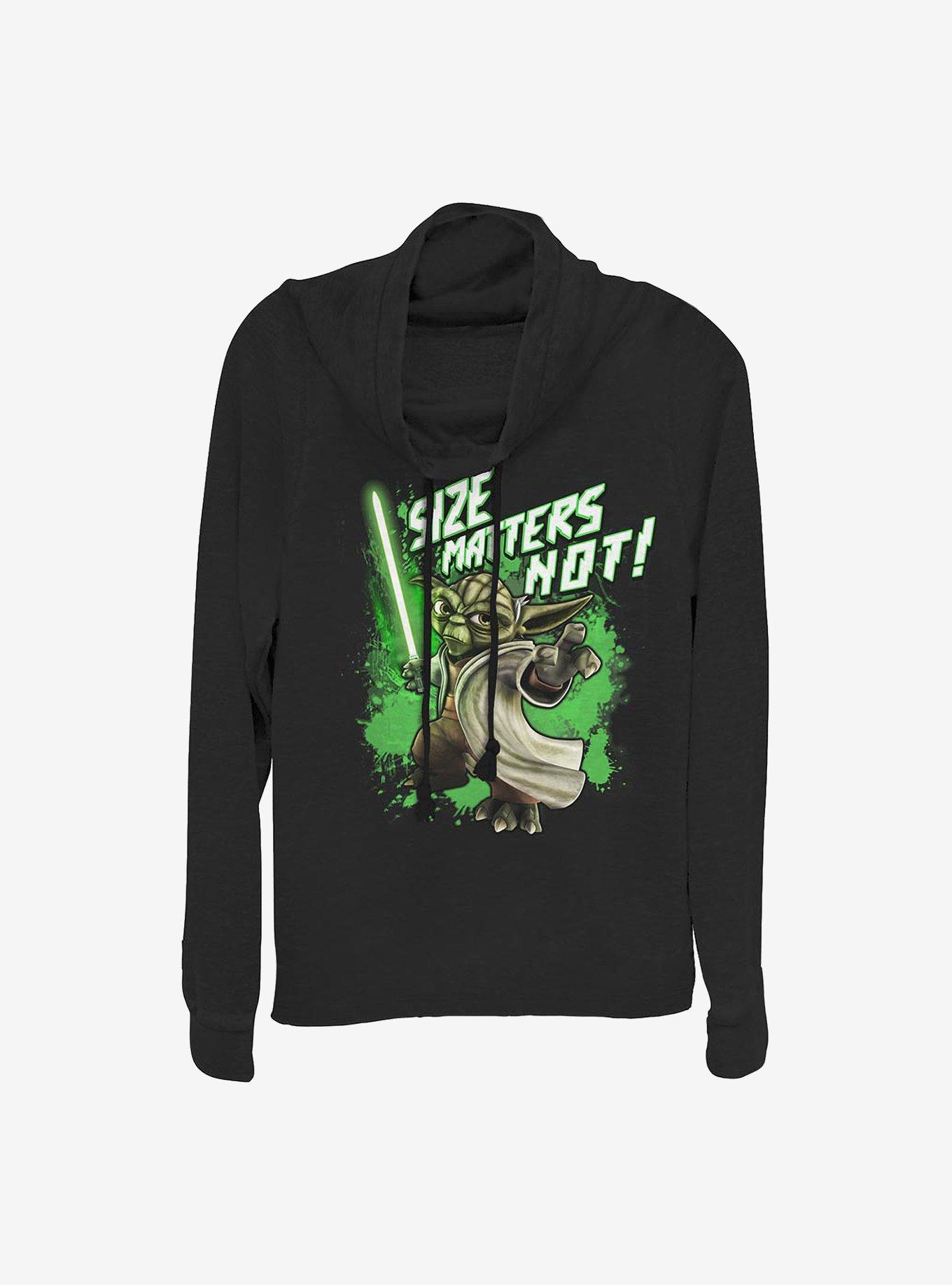 Star Wars: The Clone Wars No Matter Cowlneck Long-Sleeve Girls Top, BLACK, hi-res